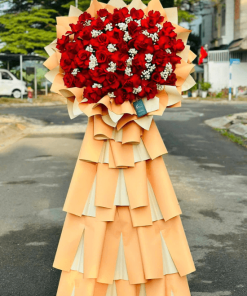 Kệ hoa khai trương hồng đỏ - KT410