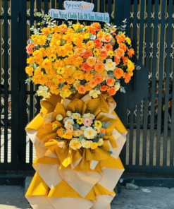 Kệ hoa hiện đại tone cam - KT411