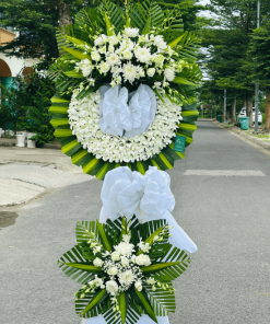 Vòng hoa viếng đơn giản - KT414