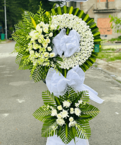 Vòng hoa viếng 2 tầng đẹp - KT418