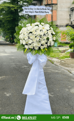 Đặt hoa chia buồn giá rẻ - KT419