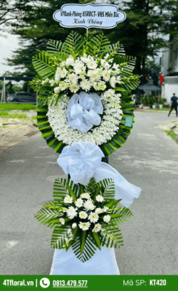 Vòng hoa viếng 2 tầng - KT420