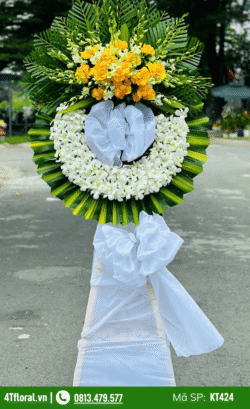 Hoa chia buồn đơn giản - KT424