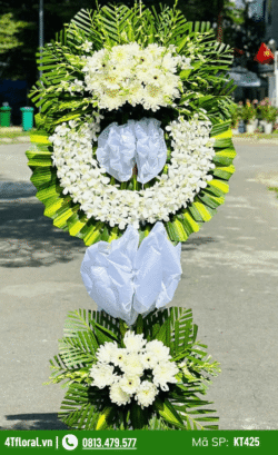 Hoa chia buồn hai tầng - KT425