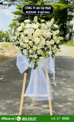 Đặt hoa viếng giao nhanh - KT432