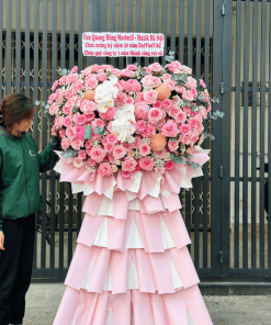 Kệ hoa màu hồng hiện đại - KT438