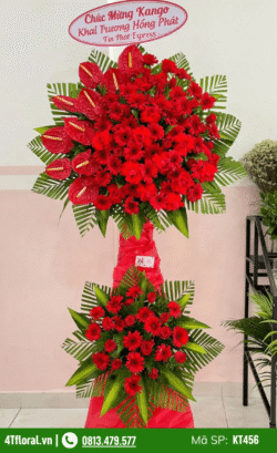 Kệ hoa đồng tiền khai trương - KT456