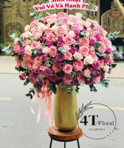 Bình hoa hiện đại màu tím hồng - GH208