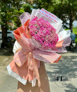 Bó hoa baby hồng kiểu hiện đại - BH221