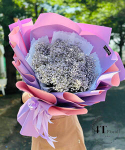 Bó hoa baby tím trắng - BH219