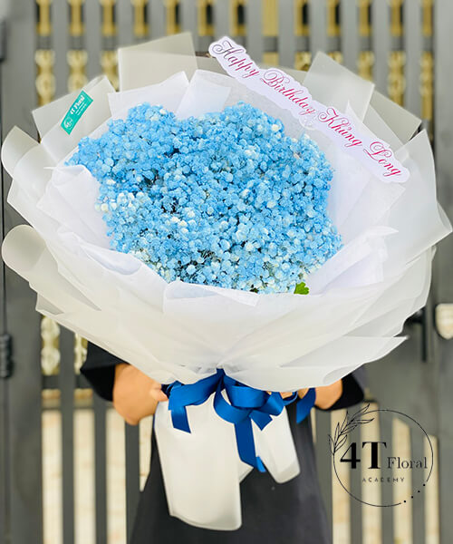 bó hoa baby xanh ngọc