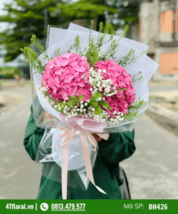 Bó Hoa Cẩm Tú Cầu Hồng 2 Bông - BH426