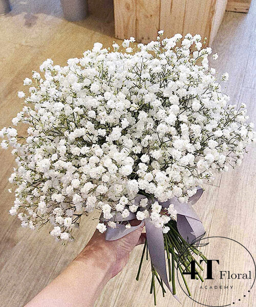 Bó hoa cưới baby trắng