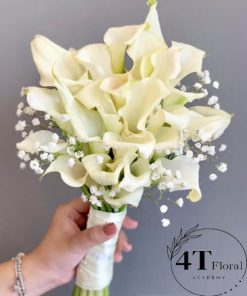 Bó hoa cưới rum trắng - HC14