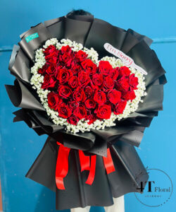 Bó hoa hồng đỏ phù hợp cho tình yêu - BH186