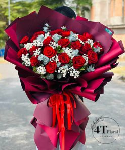 Bó hoa hồng đỏ to đẹp - BH179