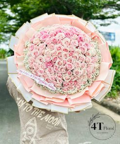 Bó hoa hồng kem khổng lồ - BH169
