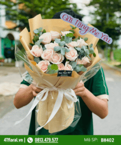 Bó hoa hồng kem nhỏ - BH402