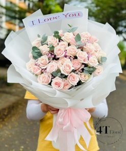 Bó hoa hồng kem quý phái - BH164