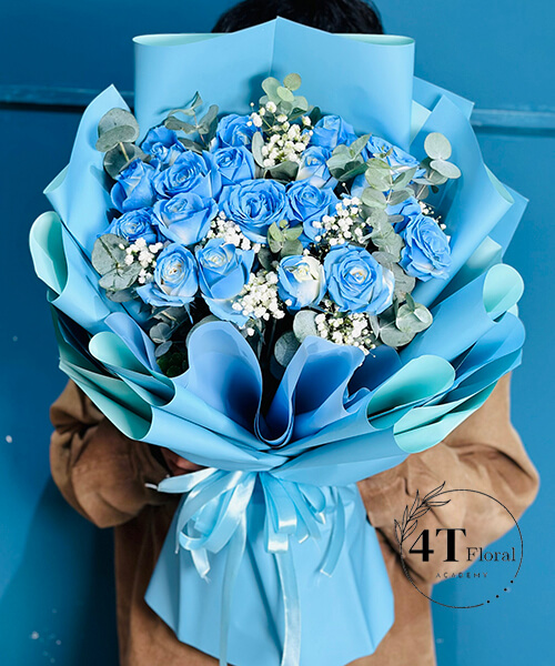 bó hoa hồng xanh đẹp