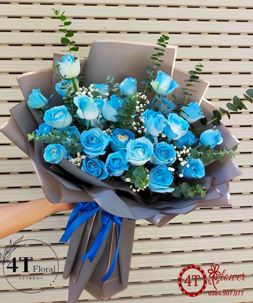 bó hoa hồng xanh ngọc