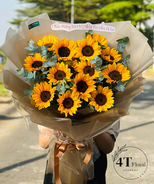 bó hoa hướng dương 14 bông