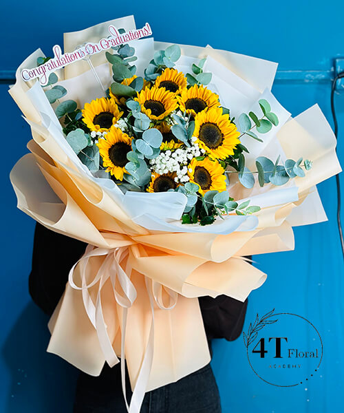 bó hoa hướng dương đẹp phù hợp tặng tốt nghiệp