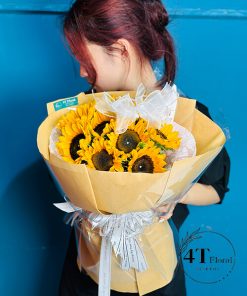 Bó hoa hướng dương form tròn - BH150