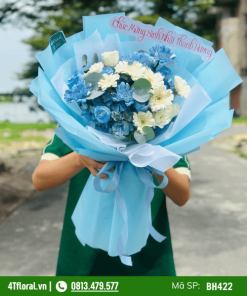 Bó hoa màu xanh dương - BH422