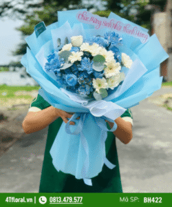 Bó hoa màu xanh dương - BH422