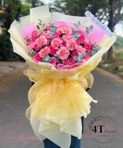 Bó hoa phăng hồng mix hồng sen - BH134