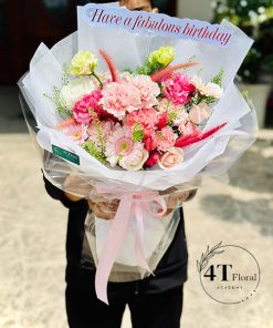 Bó hoa phăng mix đồng tiền - BH132