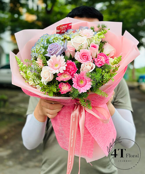 bó hoa phong cách hiện đại