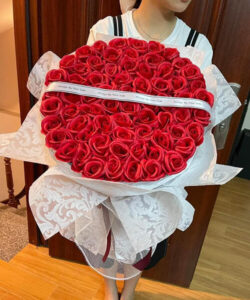 Bó hoa sáp đủ thơm form tròn - HS80