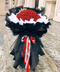 Bó hoa sáp đỏ to nhất - HS77