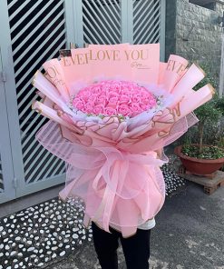 Bó hoa sáp hồng đẹp nhất - HS67