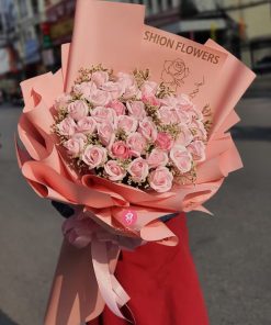 Bó hoa sáp hồng tặng chị - HS63