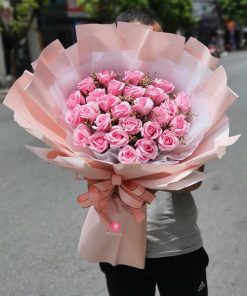 Bó hoa sáp hồng thơm - HS62