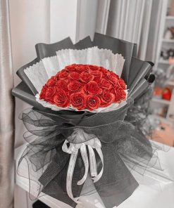 Bó hoa sáp màu đỏ - HS56