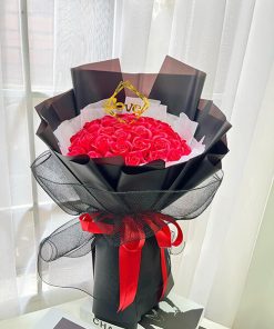 Bó hoa sáp thơm màu đỏ - HS24