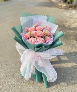 Bó hoa sáp thơm màu hồng - HS23