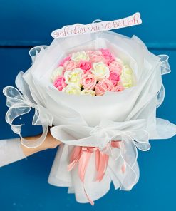 Bó hoa sáp thơm mix ba màu - HS82