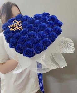 Bó hoa sáp xanh dương xinh - HS11