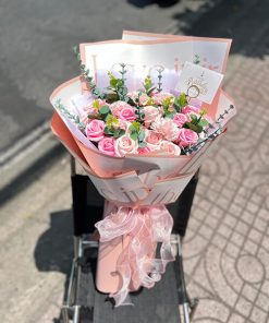 Bó hoa sáp xinh tone hồng - HS05