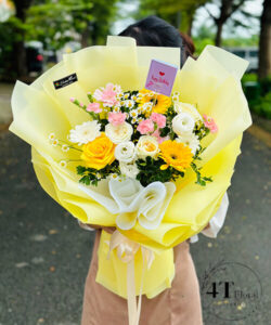 Bó hoa tone vàng nhẹ nhàng - BH114