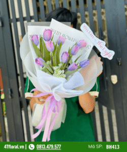 Bó Hoa Tulip Tím - BH413