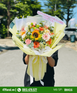 Bó hoa vàng cam đẹp - BH416