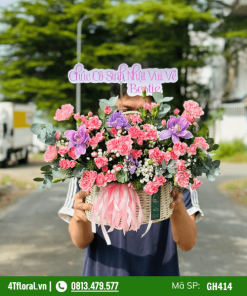Giỏ Hoa Cẩm Chướng - GH414