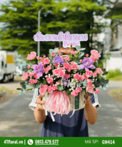 Giỏ Hoa Cẩm Chướng - GH414