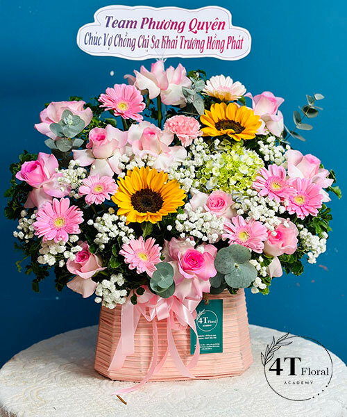 giỏ hoa chúc mừng khai trương
